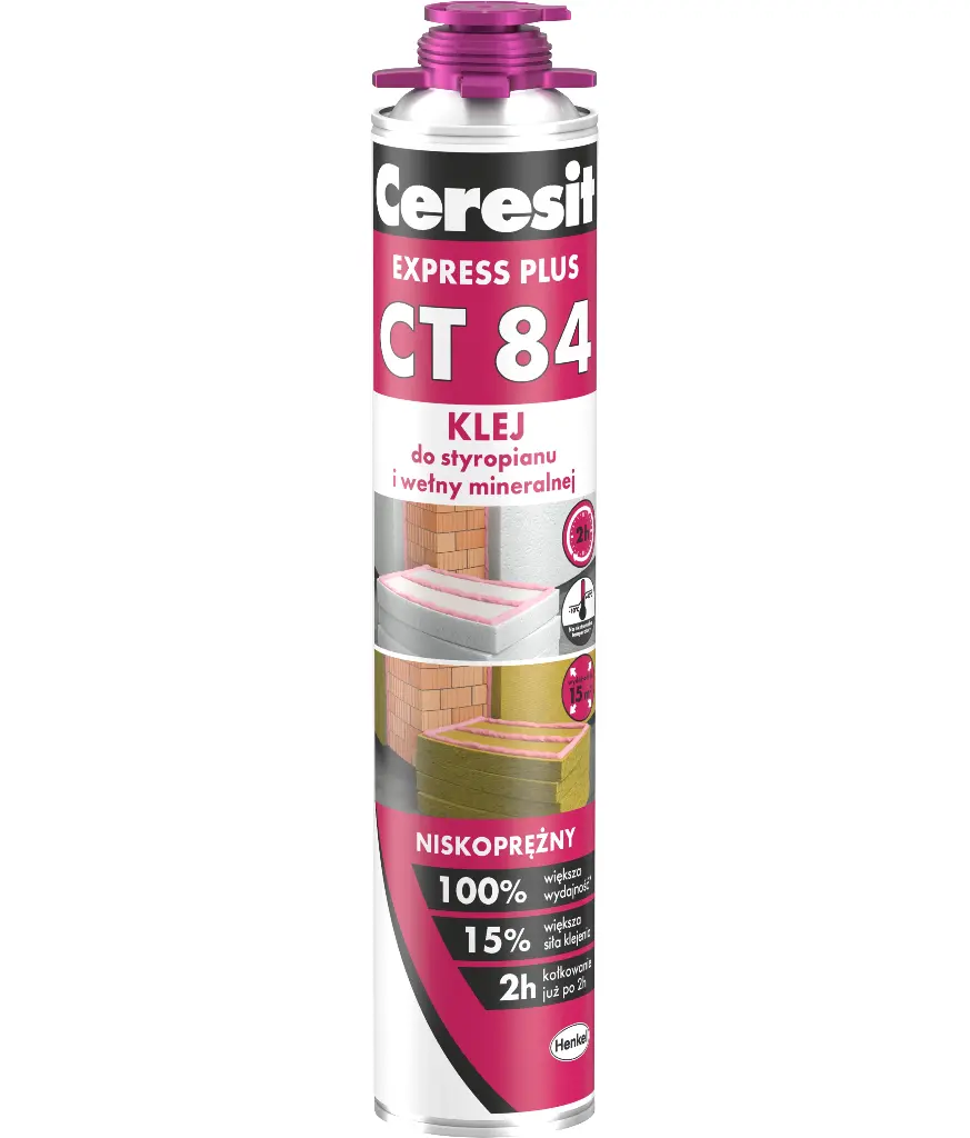 Ceresit - CT84 Express PU adhesive for EPS and wool – 850ml