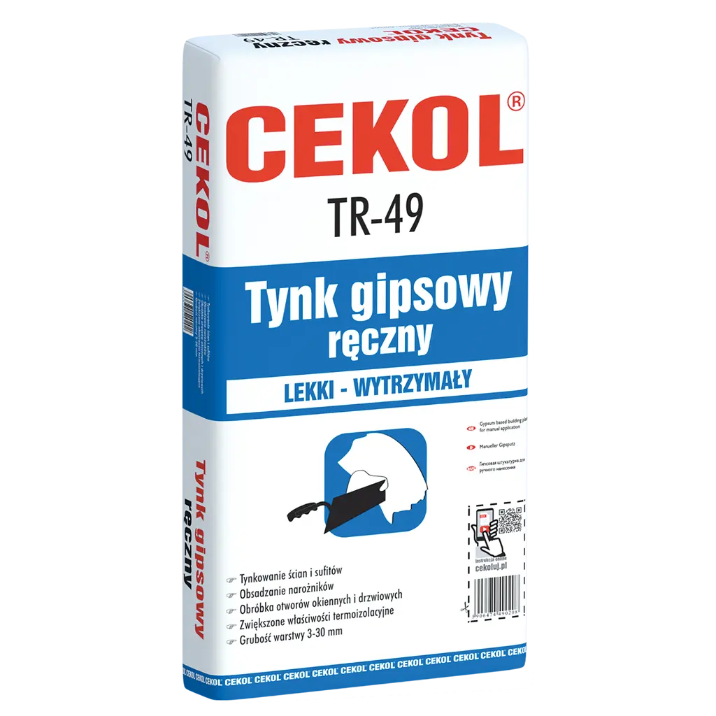 Cekol TR-49 lightweight plaster for manual application - 20kg