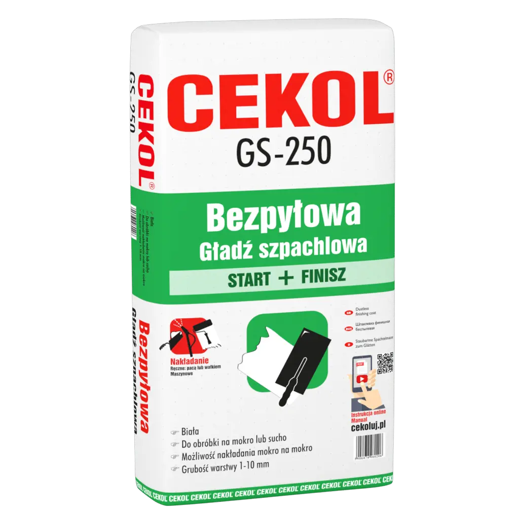 Cekol GS-250 Dustless Plaster Start+Finish 20Kg