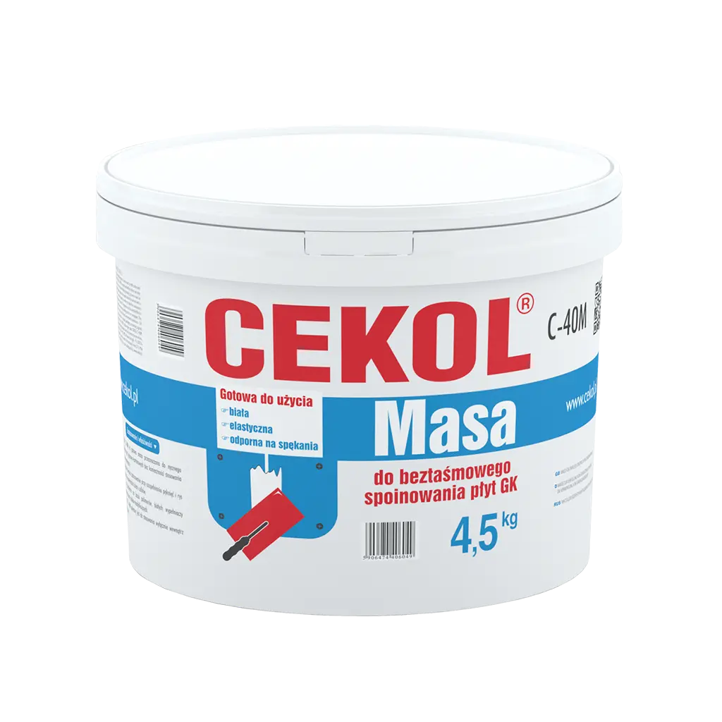 Cekol C-40M compound for tapeless plasterboard jointing - 4.5kg