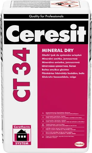 [101271] Ceresit CT34 rough mineral render WHITE - 25kg