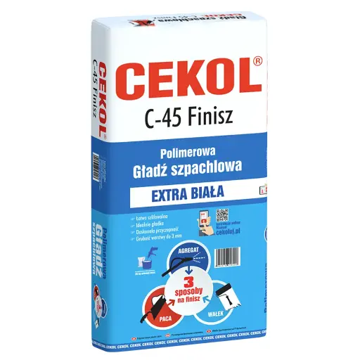 [100500] Cekol C-45 Finisz plaster compound for thin layers - 20kg