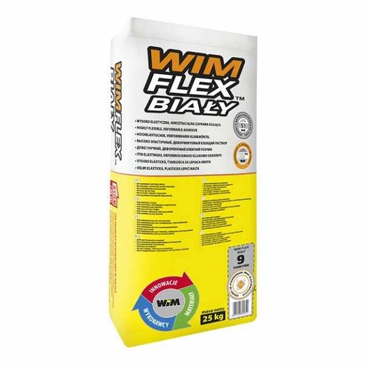 [103958] WIM FLEX WHITE highly flexible tile adhesive - 25kg